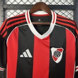 2025-26 Mens River Plate away Black red Training clothes Soccer Jersey