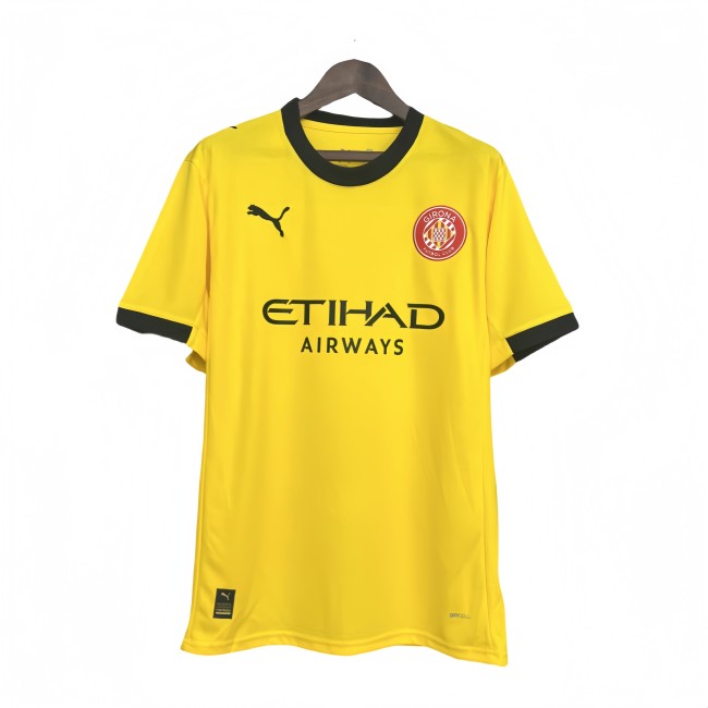 2025-26 Mens Girona away yellow soccer Jersey