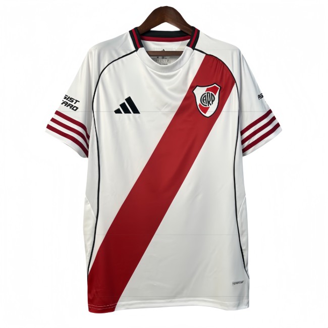 2025-26  Mens River Plate home  white Training clothes Soccer Jersey