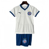 2025-26 Kids BaHia home white Fans Soccer Jersey