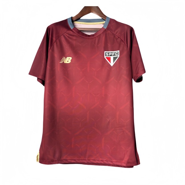 Mens cheap soccer jerseys  Sao Paulo training suit Maroon 2526