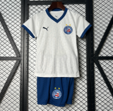 2025-26 Kids BaHia home white Fans Soccer Jersey