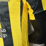 2025-26 Mens Ittihad home yellow  Player version soccer jersey