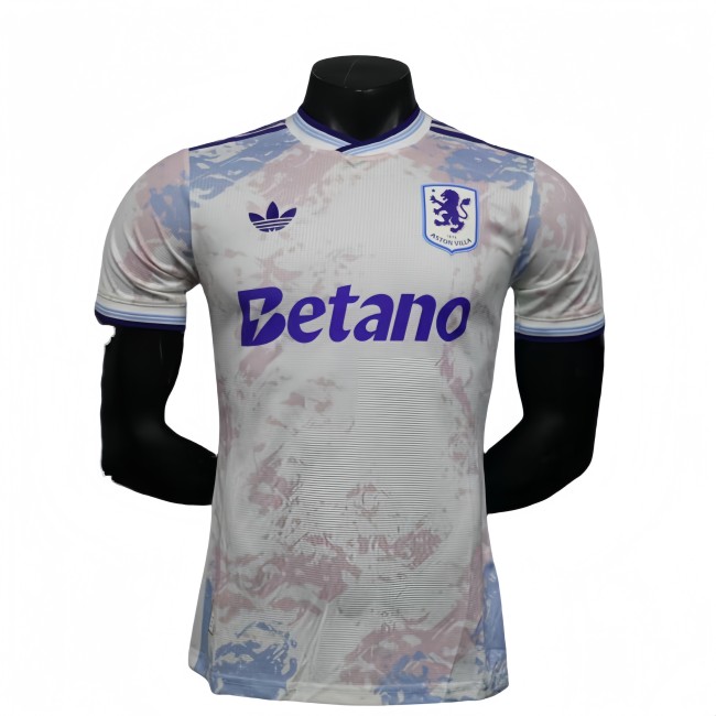 2025-26 Mens Aston Villa Third away  white  Player version soccer Jersey
