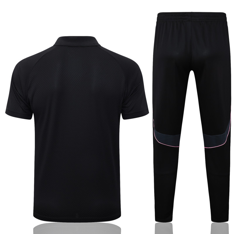 2025-26 Mens Juventus black polo  training suit