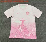 2025-26 Mens Brazil Special Edition pink soccer jersey