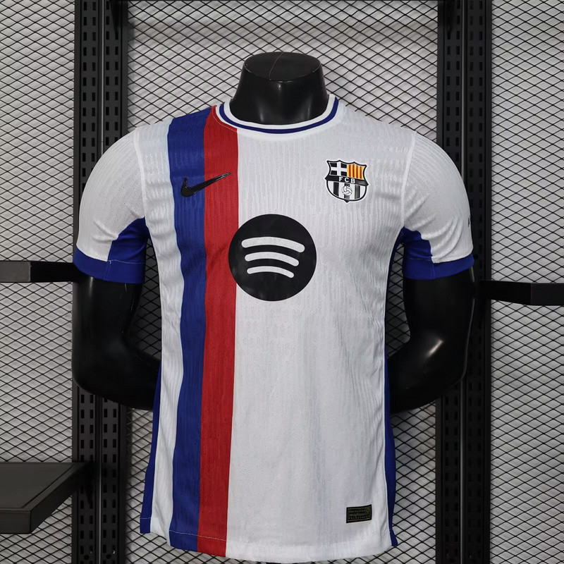 2025-26 Mens Barcelona Special edition white Player version soccer Jersey