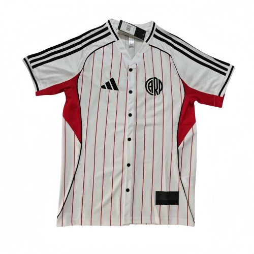 2025-26 Mens River Plate white baseball uniform Jersey