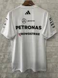 2025 F1 Mercedes White Polo Racing Suit