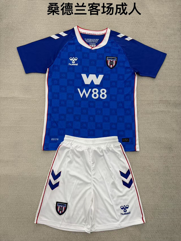 2025-26 Kids Sunderland away blue  Soccer Jersey
