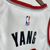 22-23 Trail Blazers YANG #16 White Top Quality Hot Pressing NBA Jersey