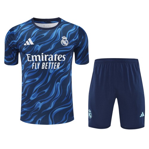 2025-26 Mens  Real Madrid  Upper Blue Training Short Suit