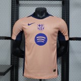 2025-26 Mens Barcelona  orange Player version soccer Jersey