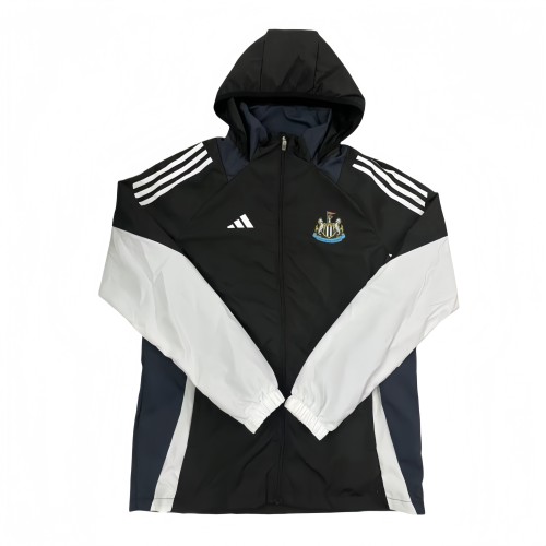 2025-26 Mens Newcastle black hoodie windbreaker