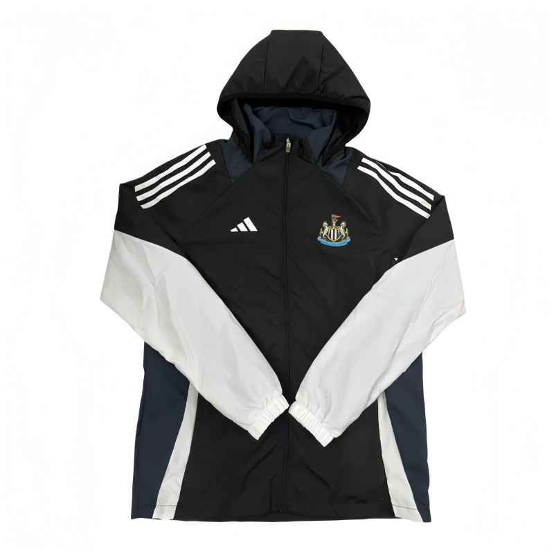2025-26 Mens Newcastle black hoodie windbreaker