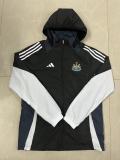 2025-26 Mens Newcastle black hoodie windbreaker