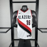 22-23 Trail Blazers YANG #16 White Top Quality Hot Pressing NBA Jersey