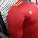 2025-26 Mens Bayern Munich red 125th anniversary Player Long sleeve Soccer Jersey