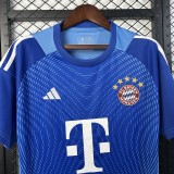 2025-26 Mens Bayern Munich goalkeeper blue soccer Jersey