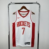 22-23 ROCKETS DURANT #7 White Top Quality Hot Pressing NBA Jersey
