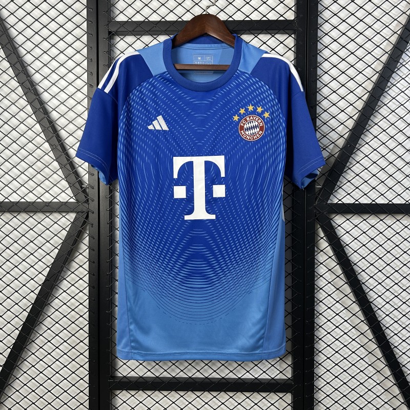 2025-26 Mens Bayern Munich goalkeeper blue soccer Jersey