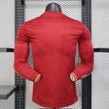 2025-26 Mens Bayern Munich red 125th anniversary Player Long sleeve Soccer Jersey