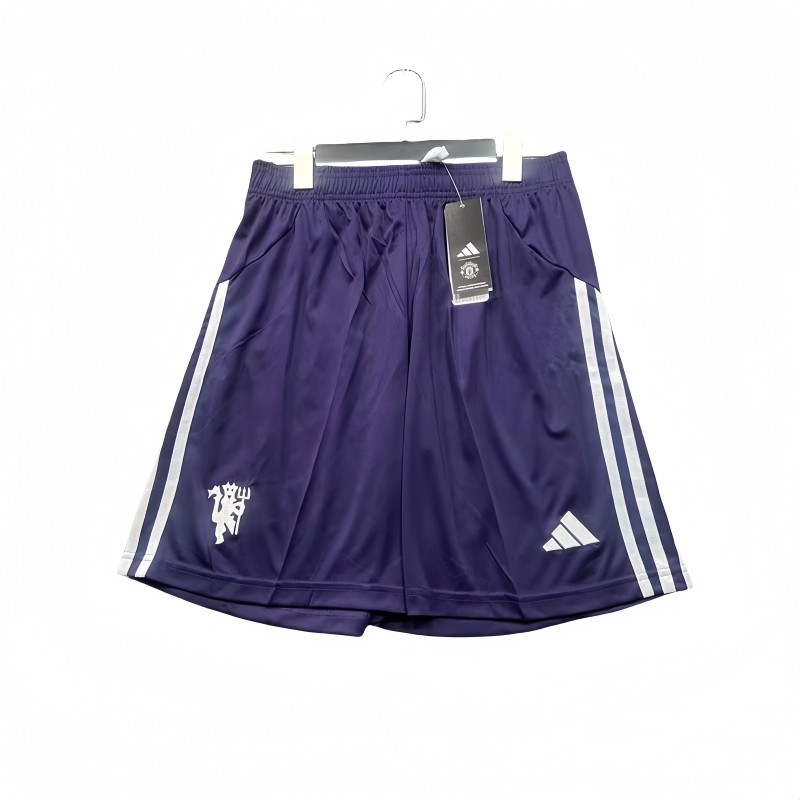 2025-26  Mens Manchester United AWAY Purple Shorts Pants