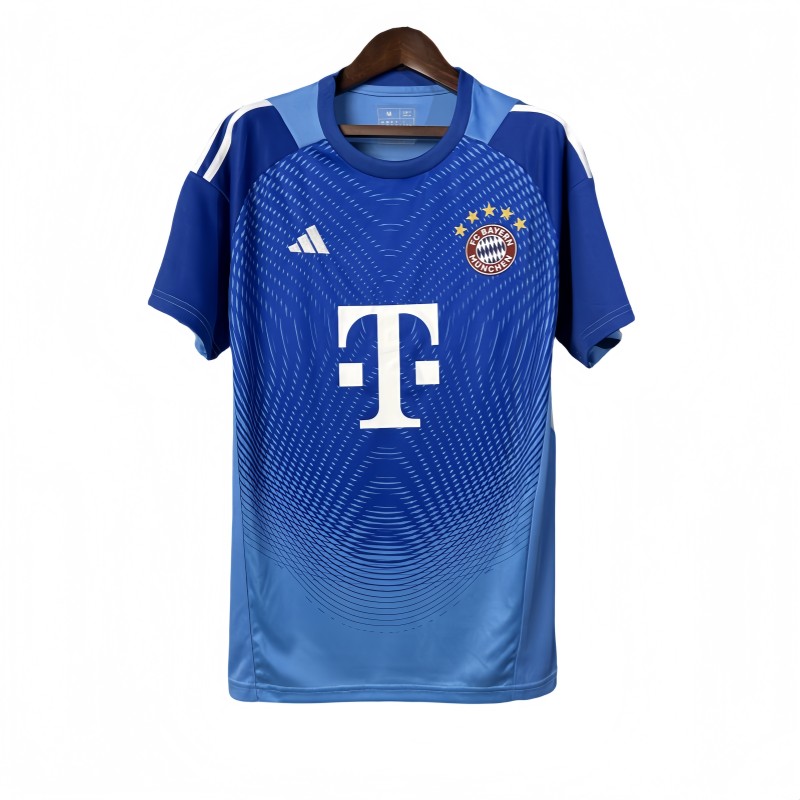 2025-26 Mens Bayern Munich goalkeeper blue soccer Jersey