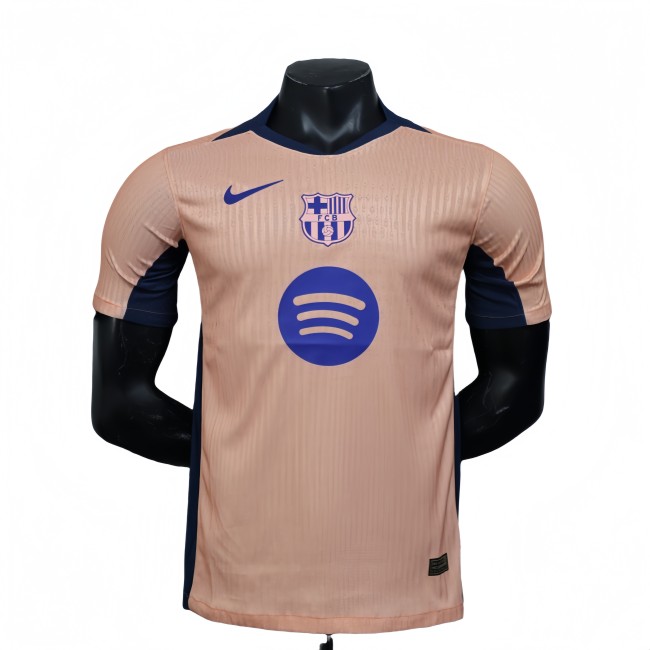 2025-26 Mens Barcelona  orange Player version soccer Jersey
