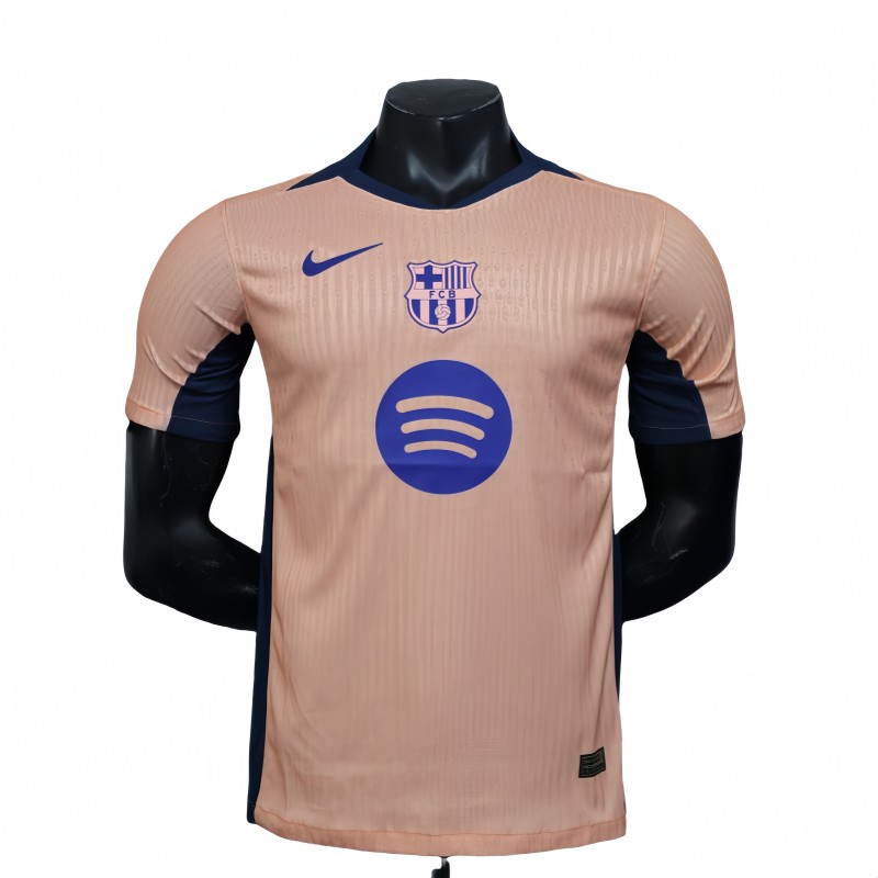 2025-26 Mens Barcelona  orange Player version soccer Jersey