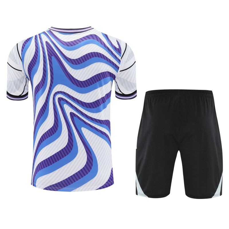 2025-26 Mens Real Madrid White purple  Training Short Suit