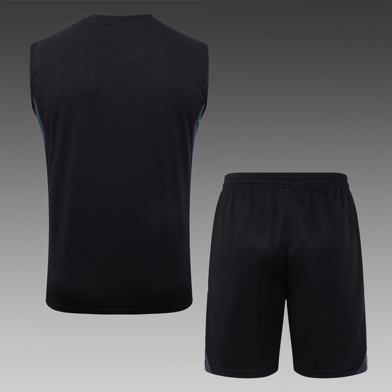 2025-26 Mens Juventus black vest Short  training suit
