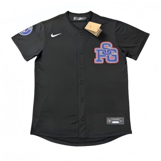 2025-26 Mens psg Paris black baseball uniform jersey