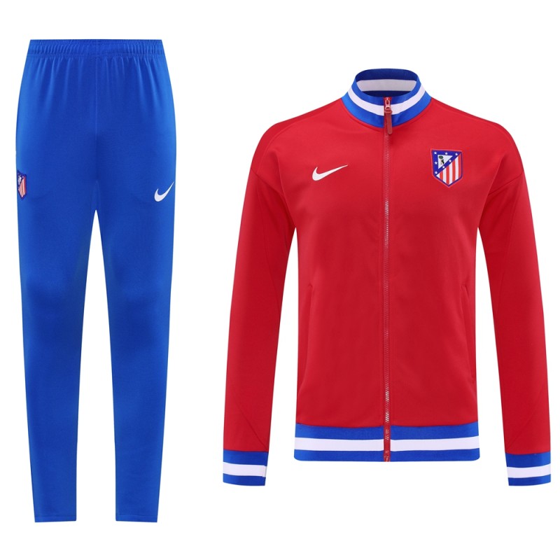 2025-26 Mens  Atletico Madrid Blue red Jacket Tracksuit suit