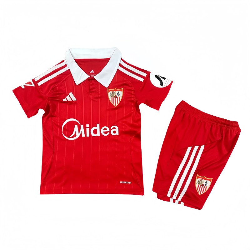 2025-26 Kids Sevilla away red soccer Jersey