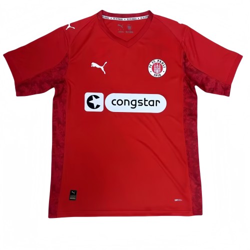 2025-26 Mens St Pauli Third away red Soccer Jersey