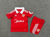 2025-26 Kids Sevilla away red soccer Jersey