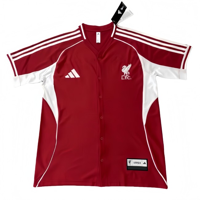 2025-26 Mens LIV red baseball uniform  Jersey