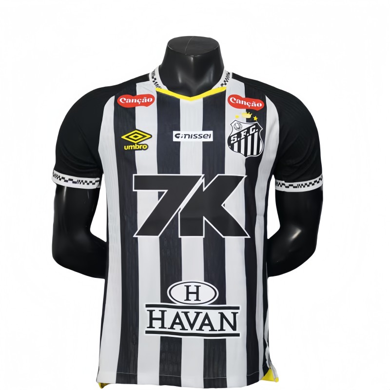 2025-26 Mens Santos Special Edition Player Edition black white Soccer Jersey