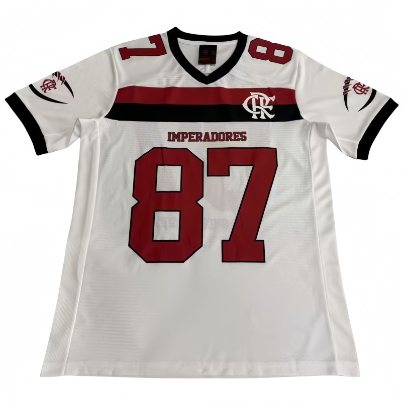 2025-26 Mens Flamengo 87# white soccer  Jersey