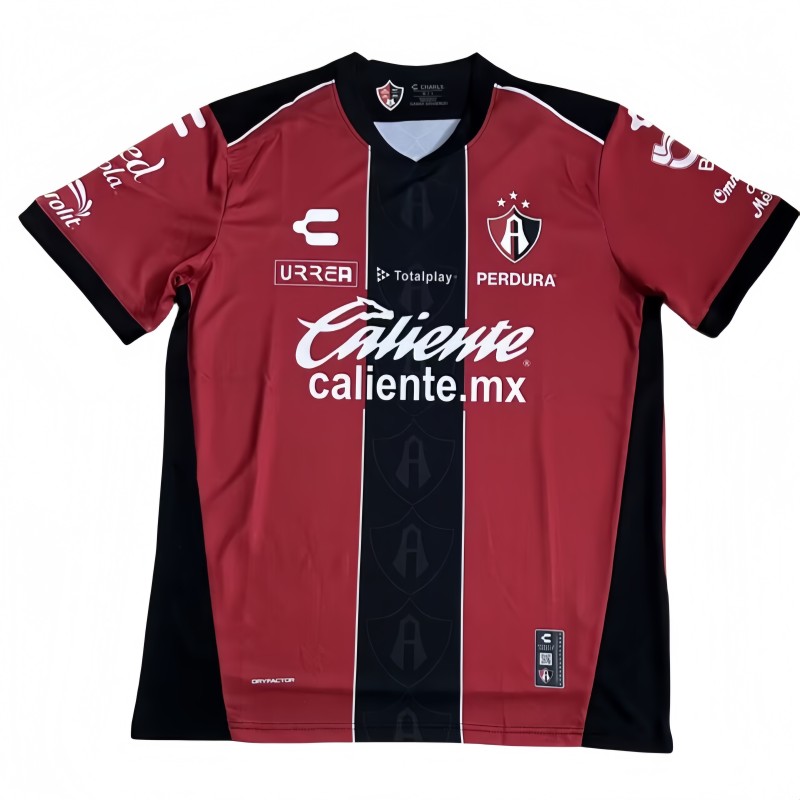 2025-26 Mens  Atlas home red black soccer Jersey