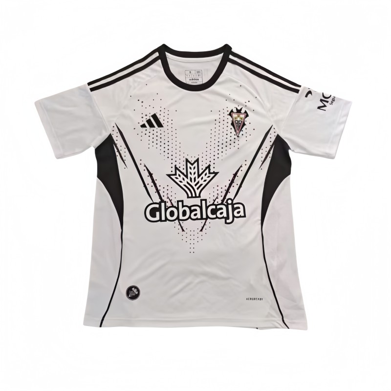 2025-26 Mens Albacete home white soccer jersey