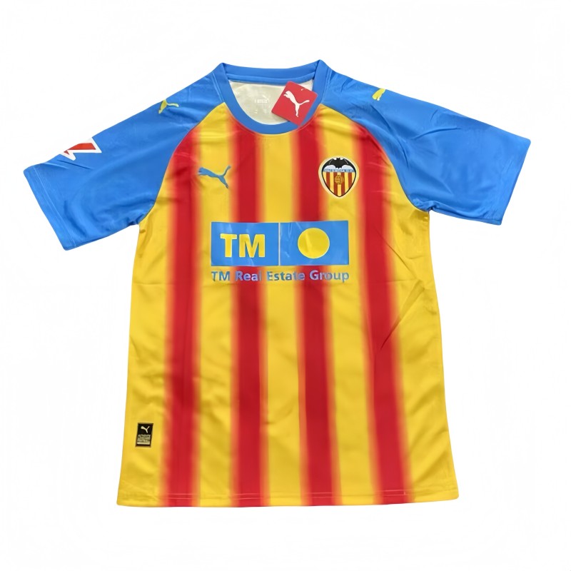 2025-26 Mens Valencia home yellow soccer Jersey