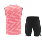 2025-26 Mens Real Madrid pink vest Training Short Suit