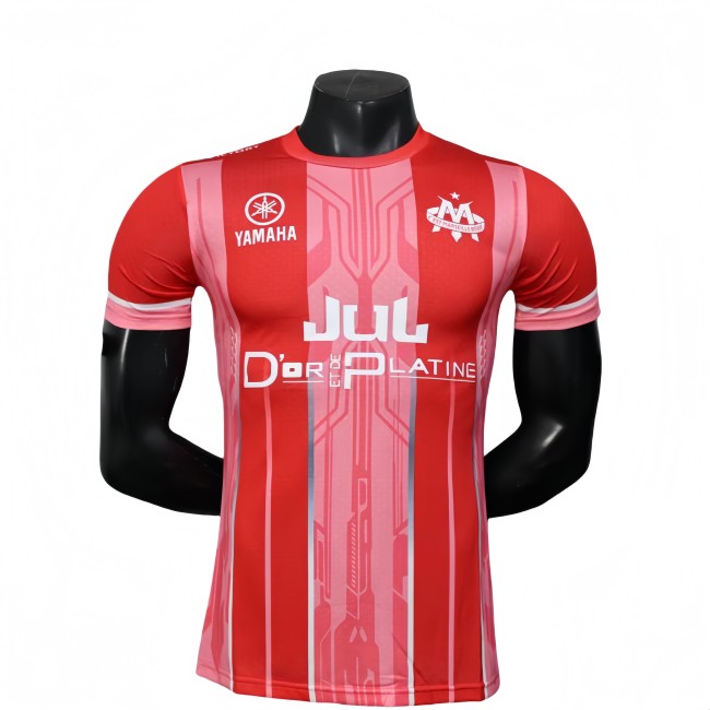 2025-26 Mens Marseille Special Edition Player version red soccer jersey