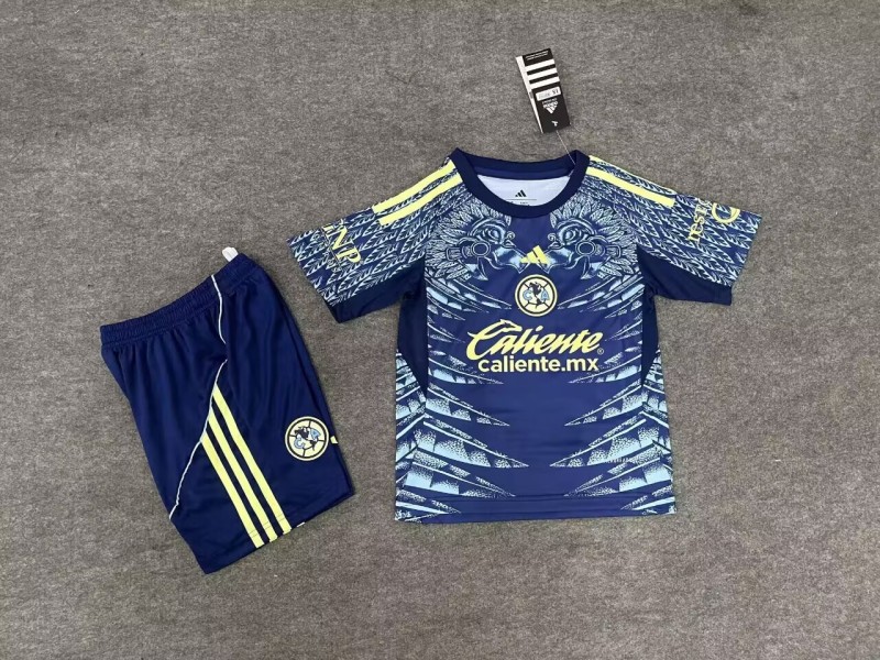 2025-26 Kids Club America away blue soccer jersey