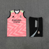 2025-26 Mens Real Madrid pink vest Training Short Suit