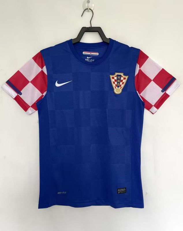 2010 Mens  Retro Croatia away blue soccer Jersey