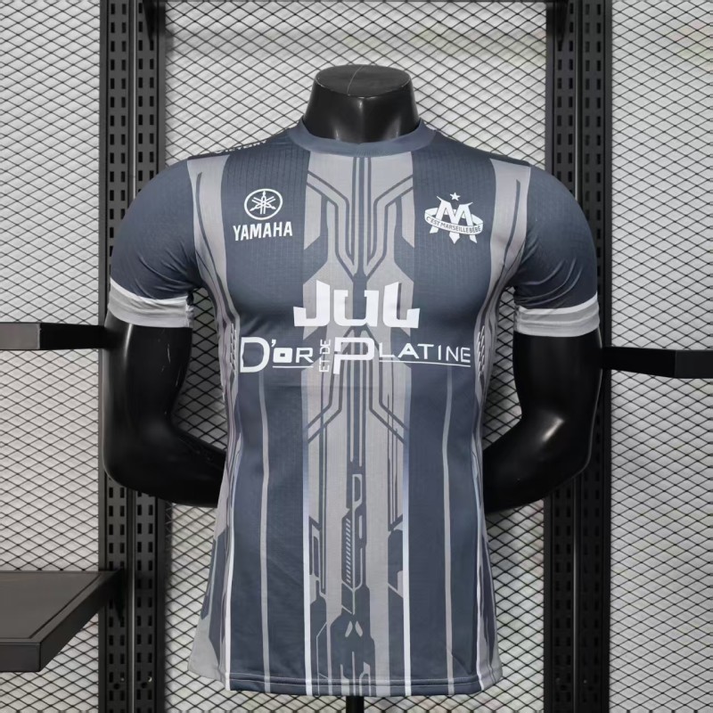 2025-26 Mens Marseille Special Edition Player version grey soccer jersey