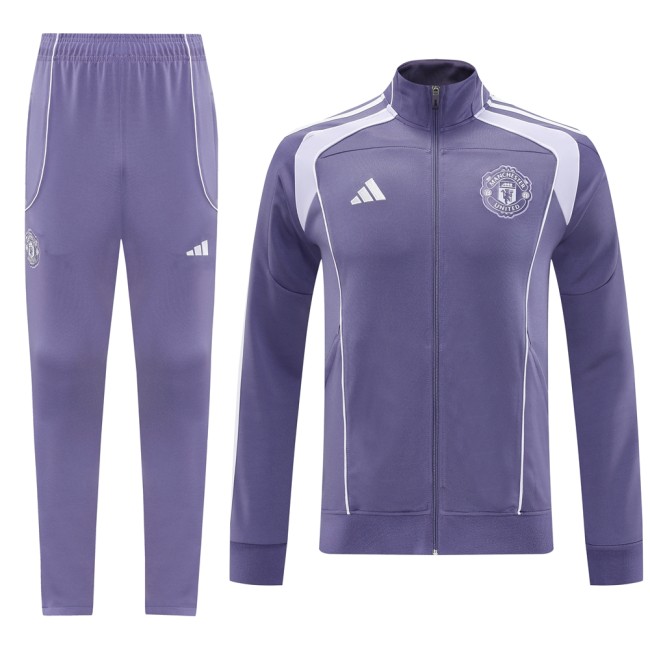 2025-26 Mens Manchester United Purple Jacket  Training Suit